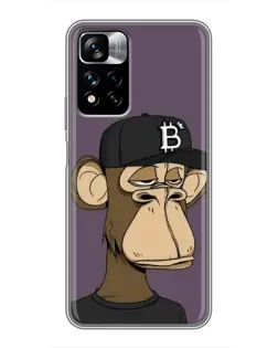 Чехол для Xiaomi Redmi Note 11 Pro Plus с картинкой «Bored Ape в кепке»
