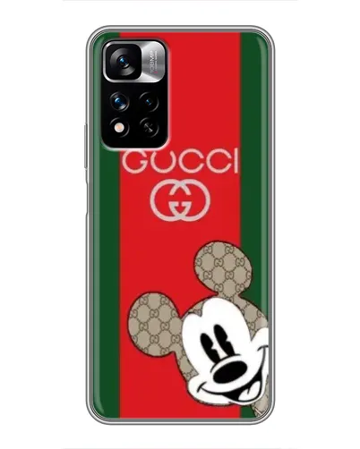 Чехол для Xiaomi Redmi Note 11 Pro Plus с картинкой «Gucci — полосы и Микки» Чехол для Xiaomi Redmi Note 11 Pro Plus с картинкой «Gucci — полосы и Микки»