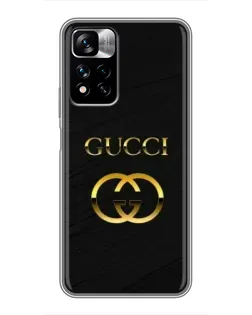 Чехол для Xiaomi Redmi Note 11 Pro Plus с картинкой «Золотой логотип Gucci»