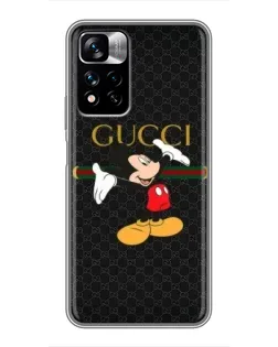 Чехол для Xiaomi Redmi Note 11 Pro Plus с картинкой «Микки Маус Gucci»