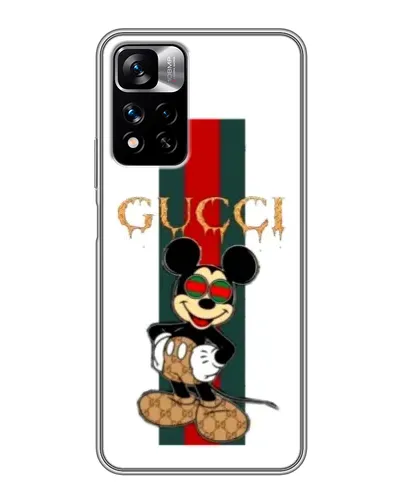 Чехол для Xiaomi Redmi Note 11 Pro Plus с картинкой «Микки Маус Gucci — полосы» Чехол для Xiaomi Redmi Note 11 Pro Plus с картинкой «Микки Маус Gucci — полосы»