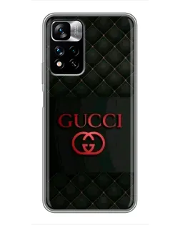 Чехол для Xiaomi Redmi Note 11 Pro Plus с картинкой «Gucci — стеганый черный»