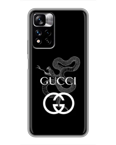 Чехол для Xiaomi Redmi Note 11 Pro Plus с картинкой «Gucci — серебряная змея» Чехол для Xiaomi Redmi Note 11 Pro Plus с картинкой «Gucci — серебряная змея»