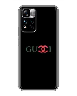 Чехол для Xiaomi Redmi Note 11 Pro Plus с картинкой «Gucci — красный градиент»