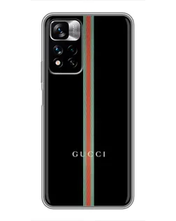 Чехол для Xiaomi Redmi Note 11 Pro Plus с картинкой «Gucci — строгая линия»