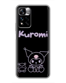 Чохол для Xiaomi Redmi Note 11 Pro Plus з картинкою «Kuromi — чорний мінімалізм»