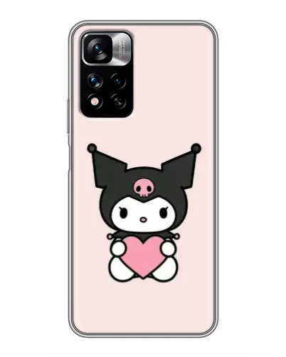 Чехол для Xiaomi Redmi Note 11 Pro Plus с картинкой «Kuromi и сердце» Чехол для Xiaomi Redmi Note 11 Pro Plus с картинкой «Kuromi и сердце»