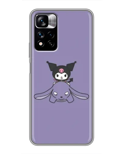 Чехол для Xiaomi Redmi Note 11 Pro Plus с картинкой «Kuromi на лиловом фоне» Чехол для Xiaomi Redmi Note 11 Pro Plus с картинкой «Kuromi на лиловом фоне»