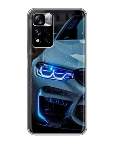 Чехол для Xiaomi Redmi Note 11 Pro Plus с картинкой «Взгляд BMW с синими фарами»