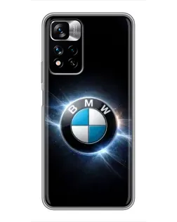 Чехол для Xiaomi Redmi Note 11 Pro Plus с картинкой «BMW — неоновое сияние»