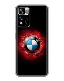 Чехол для Xiaomi Redmi Note 11 Pro Plus с картинкой «Логотип BMW — вспышка»