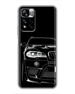 Чехол для Xiaomi Redmi Note 11 Pro Plus с картинкой «Темный силуэт BMW»