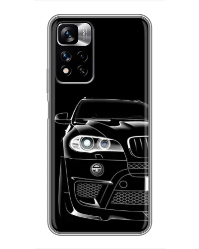 Чехол для Xiaomi Redmi Note 11 Pro Plus с картинкой «Темный силуэт BMW»