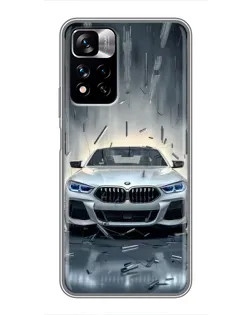 Чехол для Xiaomi Redmi Note 11 Pro Plus с картинкой «BMW в свете фар»