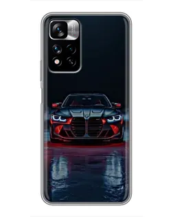 Чехол для Xiaomi Redmi Note 11 Pro Plus с картинкой «BMW на мокрой дороге»