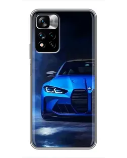 Чехол для Xiaomi Redmi Note 11 Pro Plus с картинкой «Голубая BMW M4»