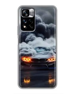 Чехол для Xiaomi Redmi Note 11 Pro Plus с картинкой «BMW в дыму»