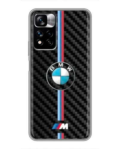 Чехол для Xiaomi Redmi Note 11 Pro Plus с картинкой «Эмблема BMW и карбон»