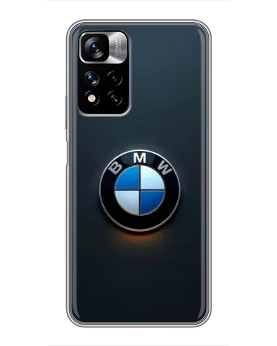 Чехол для Xiaomi Redmi Note 11 Pro Plus с картинкой «Логотип BMW — минимализм»