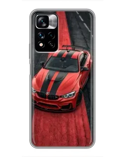 Чехол для Xiaomi Redmi Note 11 Pro Plus с картинкой «BMW на красной дорожке»