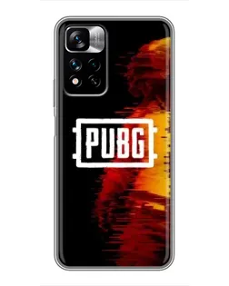 Чохол для Xiaomi Redmi Note 11 Pro Plus з картинкою «Яскравий логотип PUBG»