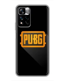 Чехол для Xiaomi Redmi Note 11 Pro Plus с картинкой «PUBG — рамка лого»