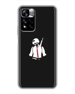 Чехол для Xiaomi Redmi Note 11 Pro Plus с картинкой «PUBG — силуэт воина»
