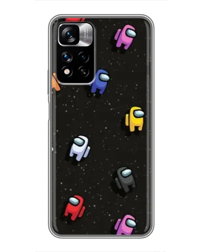 Чехол для Xiaomi Redmi Note 11 Pro Plus с картинкой «Космический паттерн Among Us»