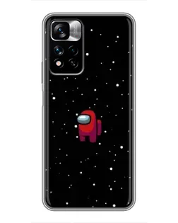 Чехол для Xiaomi Redmi Note 11 Pro Plus с картинкой «Красный Among Us»