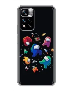 Чехол для Xiaomi Redmi Note 11 Pro Plus с картинкой «Among Us космос»