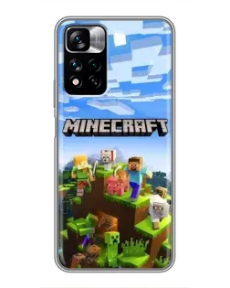 Чехол для Xiaomi Redmi Note 11 Pro Plus с картинкой «Minecraft классический мир»