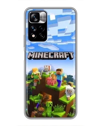 Чехол для Xiaomi Redmi Note 11 Pro Plus с картинкой «Minecraft классический мир»