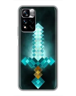 Чехол для Xiaomi Redmi Note 11 Pro Plus с картинкой «Алмазный меч неон»
