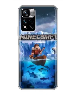 Чехол для Xiaomi Redmi Note 11 Pro Plus с картинкой «Minecraft ледяной мир»