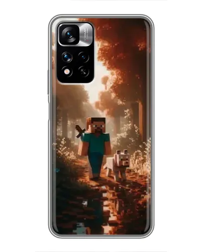 Чехол для Xiaomi Redmi Note 11 Pro Plus с картинкой «Стив в лесу»