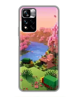 Чехол для Xiaomi Redmi Note 11 Pro Plus с картинкой «Розовое дерево Minecraft»