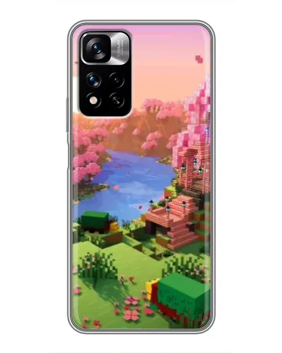Чехол для Xiaomi Redmi Note 11 Pro Plus с картинкой «Розовое дерево Minecraft»