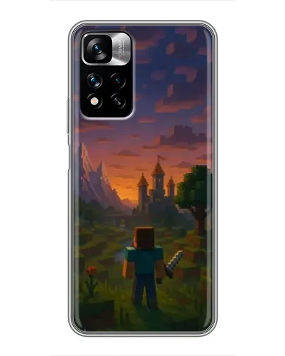 Чехол для Xiaomi Redmi Note 11 Pro Plus с картинкой «Стив у башни»