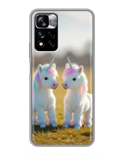 Чохол для Xiaomi Redmi Note 11 Pro Plus з картинкою «Пара єдинорогів»