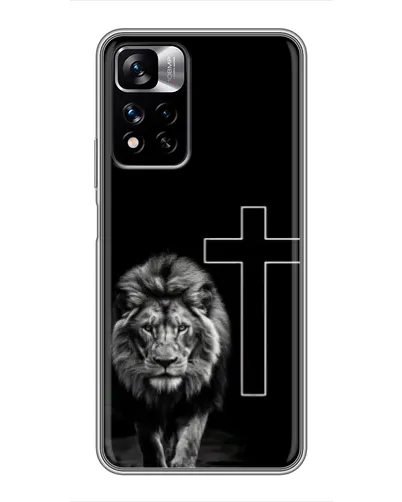 Чехол для Xiaomi Redmi Note 11 Pro Plus с картинкой «Лев и Крест»