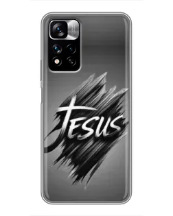 Чехол для Xiaomi Redmi Note 11 Pro Plus с картинкой «Надпись Jesus Graffiti»