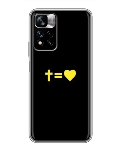 Чехол для Xiaomi Redmi Note 11 Pro Plus с картинкой «Сердце и Крест»