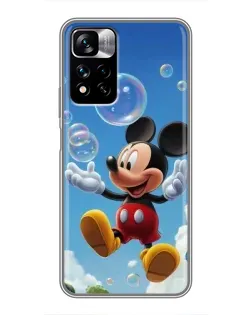 Чехол для Xiaomi Redmi Note 11 Pro Plus с картинкой «Mickey и мыльные пузыри»