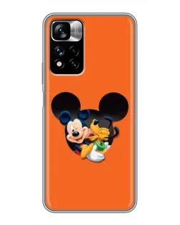Чехол для Xiaomi Redmi Note 11 Pro Plus с картинкой «Сердце Микки Минни»