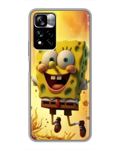 Чехол для Xiaomi Redmi Note 11 Pro Plus с картинкой «Губка Боб прыгает»