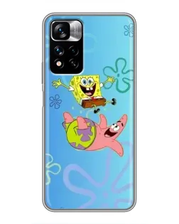 Чехол для Xiaomi Redmi Note 11 Pro Plus с картинкой «Спанч Боб и Патрик»