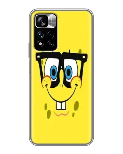 Чехол для Xiaomi Redmi Note 11 Pro Plus с картинкой «Минималистичный Спанч Боб»