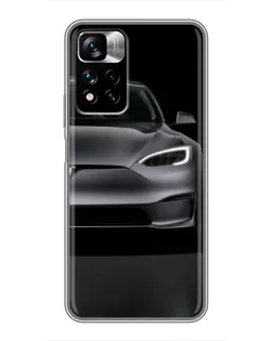 Чехол для Xiaomi Redmi Note 11 Pro Plus с картинкой «Tesla Model S Look»
