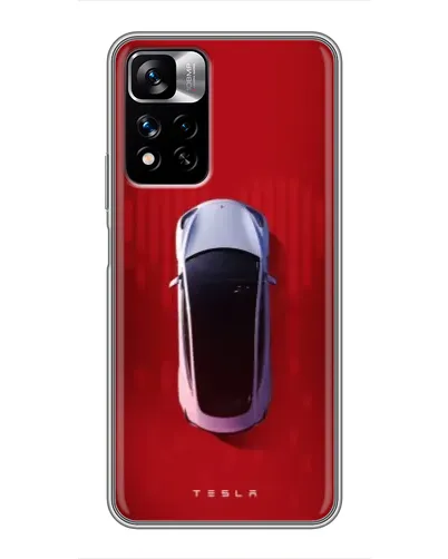 Чехол для Xiaomi Redmi Note 11 Pro Plus с картинкой «Tesla Top View»
