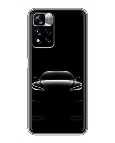 Чехол для Xiaomi Redmi Note 11 Pro Plus с картинкой «Силуэт Tesla Night»